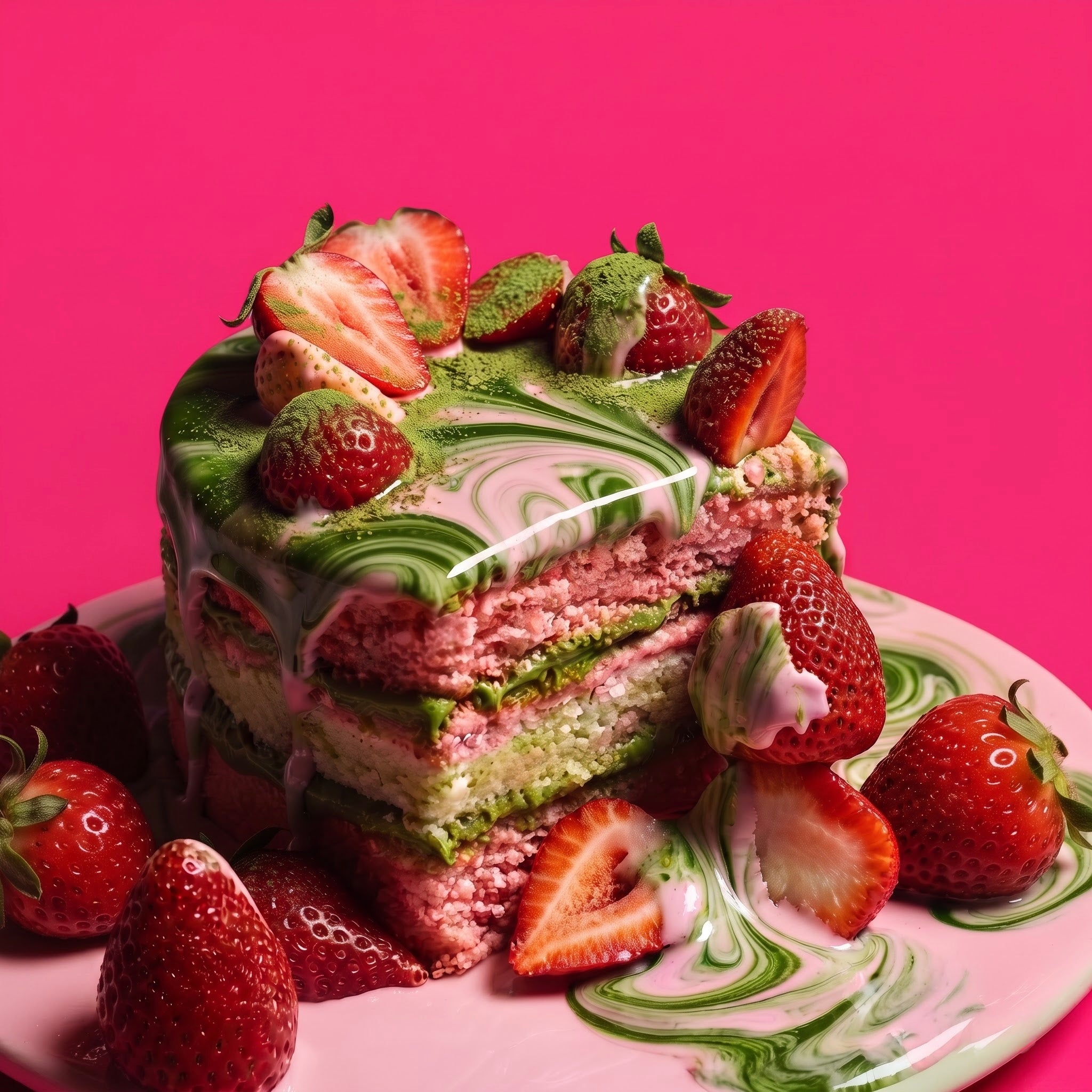 Strawberry Matcha Powder |  Organic Ceremonial Grade